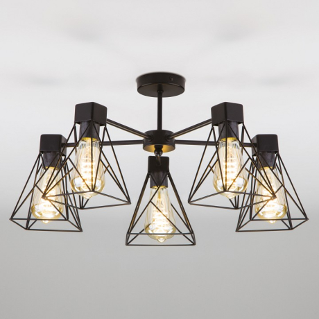 Люстра на штанге Eurosvet Trappola 70107/5 черный 