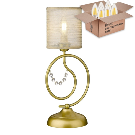 Настольная лампа с лампочкой Velante 290-304-01+Lamps E14 Свеча 