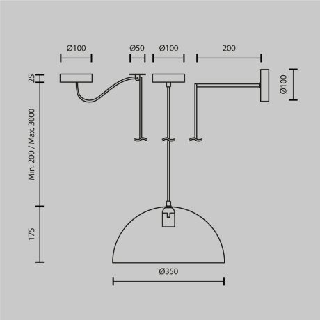 Подвесной светильник Maytoni Basic colors MOD168PL-01GR