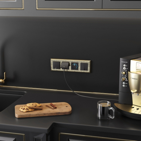 Терморегулятор электромеханический для теплого пола Werkel черный W1151108