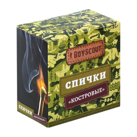 Нарушена упаковка! <295477> Спички Костровые 90 мм, 10 шт. BoyScout 61028