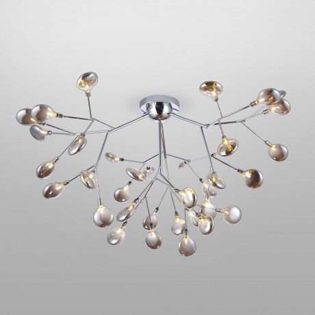 Потолочная люстра Bogate's Lamella 556 хром / дымчатый 