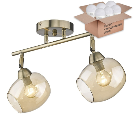 Спот с лампочками Velante 237-507-02+Lamps E14 P45 