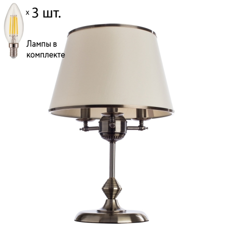 Настольная лампа в комплекте с лампочками  Arte lamp A3579LT-3AB+Lamps 