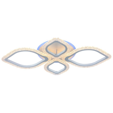 Люстра потолочная светодиодная с пультом ДУ Profit Light 8018/2+2 WHT 76W+7W RGB 