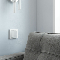 Выключатель двухклавишный без рамки Werkel белый матовый W1120061