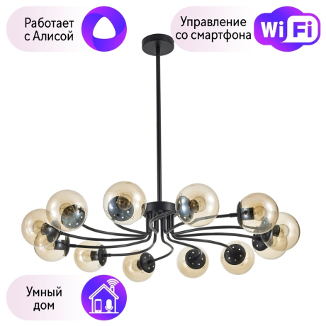 Люстра на штанге Arti Lampadari с поддержкой Алиса Teola E 1.1.12 B-A 