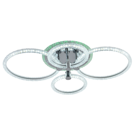 Светодиодная диммируемая люстра с ПДУ Profit Light 8024/2+2 CHR 93W+7W RGB 