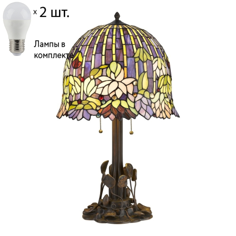 Настольная лампа с лампочками Velante 883-804-02+Lamps E27 P45 