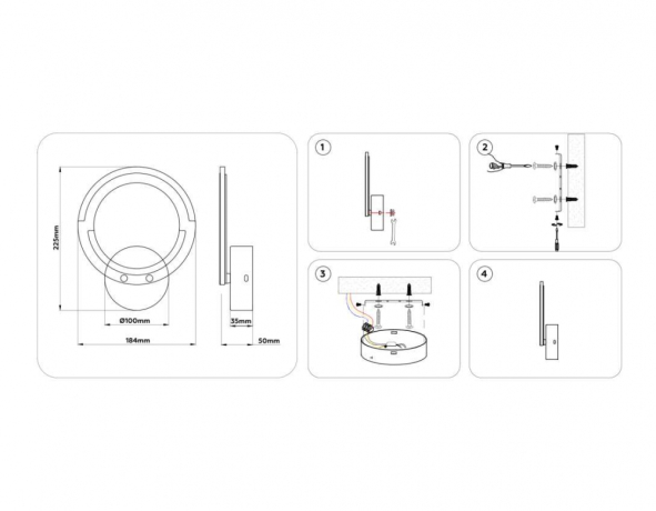 Светильник светодиодный настенный Ambrella light ACRYLICA FA8946 