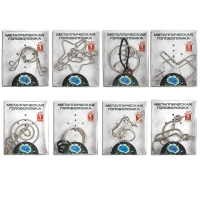 Нарушена упаковка!  <604088> Головоломка металлическая большая ЗОЛОТАЯ СКАЗКА, 24 вида, в дисплее, разные уровни сложности, 664924 (664924)