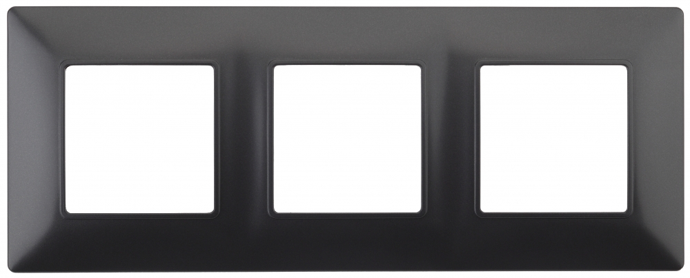 Нарушена упаковка.  <169362> Рамка на 3 поста (антрацит) Эра Elegance 14-5003-05 () Б0034397 