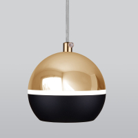 Подвесной светодиодный светильник Elektrostandard DLS023 9W 4200K черный/золото (a047804)