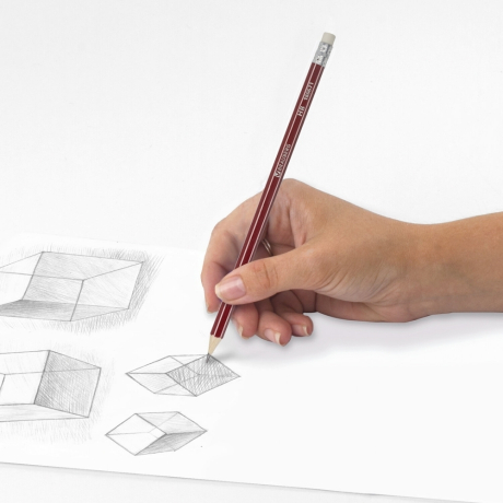 Нарушена упаковка!  <204049> Карандаши чернографитные BRAUBERG НАБОР 12 шт., "ZTX", HB, с резинкой, красный корпус, картонная упаковка, 180671 (180671)