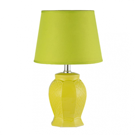 Настольная лампа с абажуром и с лампочкой Arti Lampadari Gadoni E 4.1.T2 GR+Lamps 