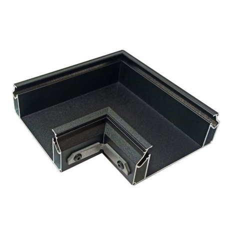 Соединитель угловой L-образный встраиваемый Denkirs Flod DK5851-BK 