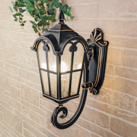 Уличный настенный светильник Elektrostandard Mira U черное золото (a025300)