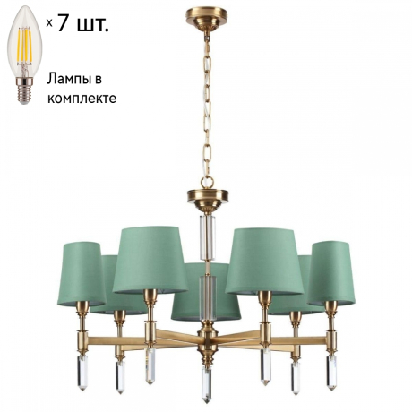 Подвесная люстра Odeon Light London с лампочками 4887/7+Lamps E14 Свеча 