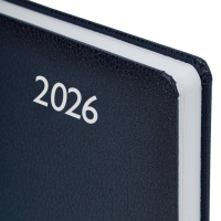 Нарушена упаковка! <795101> Ежедневник датированный 2026, А5, 138x213 мм, BRAUBERG "Profile", балакрон, синий, 117073