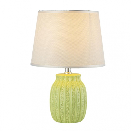 Настольная лампа с абажуром и с лампочкой Arti Lampadari Gadoni E 4.1.T3 LGR+Lamps 