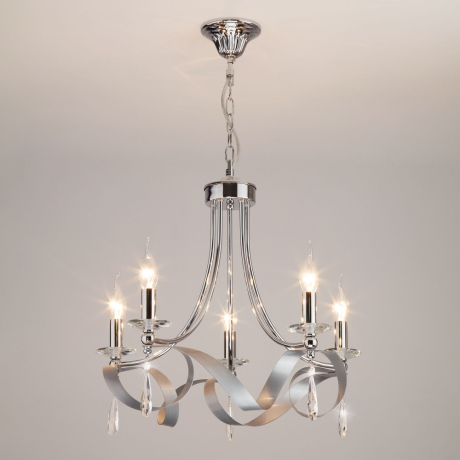 Подвесная люстра Eurosvet Adelia 60064/5 хром 