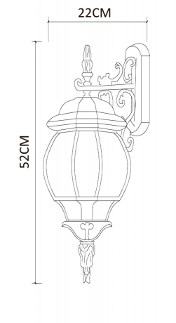 Светильник на штанге Arte Lamp Atlanta A1042AL-1BG