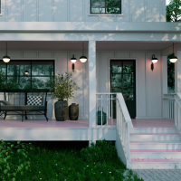 Подвесной уличный светильник со светодиодной лампочкой E27, комплект от Lustrof. №619117-642458