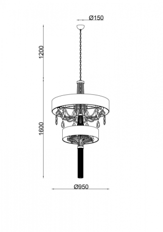 Подвесной светильник Lucia Tucci Cosmopolitan COSMOPOLITAN 2970.18 black 