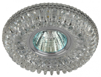 Точечный встраиваемый светильник cо светодиодной подсветкой Эра DK LD34 SL/WH Б0036479