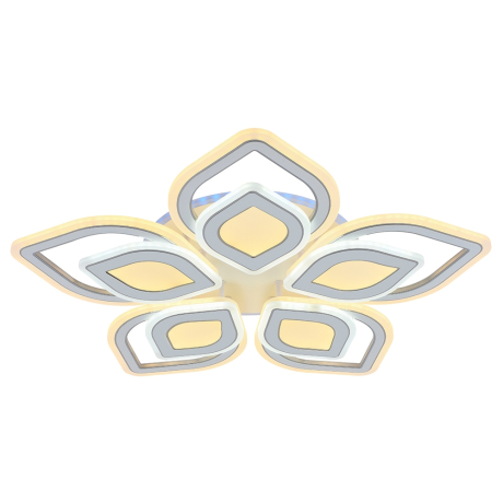 Светодиодная диммируемая люстра с ПДУ Profit Light 8071/5 WHT B 276W+10W RGB 