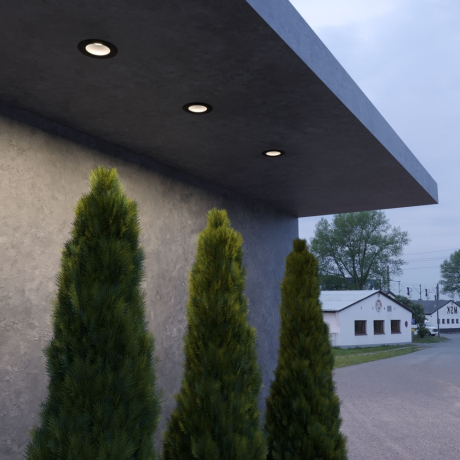 Встраиваемый влагозащищенный светильник Elektrostandard 35128/U черный (a058922) 