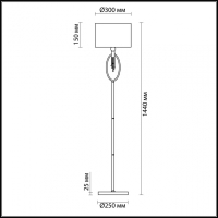 Торшер со светодиодной лампочкой E27, комплект от Lustrof. №258544-624500