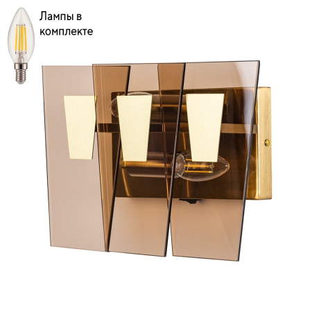 Светильник настенный с лампочками Arte lamp A4066AP-2PB+Lamps 