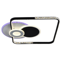 Светодиодная диммируемая люстра с ПДУ Profit Light 8292 WHT+BLK 108W+8W RGB