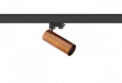 Светильник трековый, GU10, D57хH202мм, IP20, черный-бронза, без лампы (DL18895R1BBronze Track)