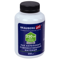 Нарушена упаковка! <442679> Лак акриловый художественный универсальный, в бутылке, 250 мл, BRAUBERG ART CLASSIC, 192351 (192351)