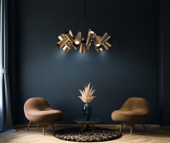 Люстра на штанге Maytoni Giro MOD095PL-14BS 