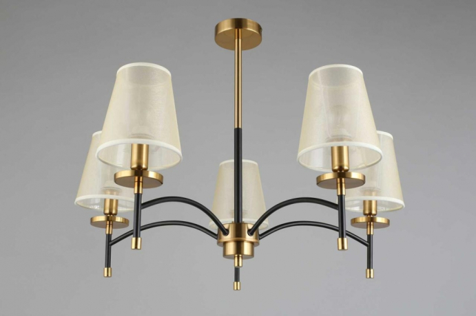 Люстра на штанге с лампочками Omnilux OML-67307-05+Lamps 