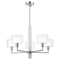 Подвесная люстра с лампочками CRYSTAL LUX Maestro SP-PL5 Chrome+Lamps