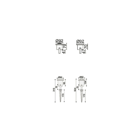 Уличный светильник с лампами светодиодными, комплект от Lustrof. №55783-618348