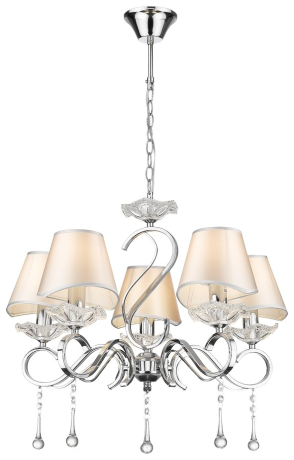 Подвесная люстра в спальню с 5 LED лампами. Комплект от Lustrof №372321-709275 