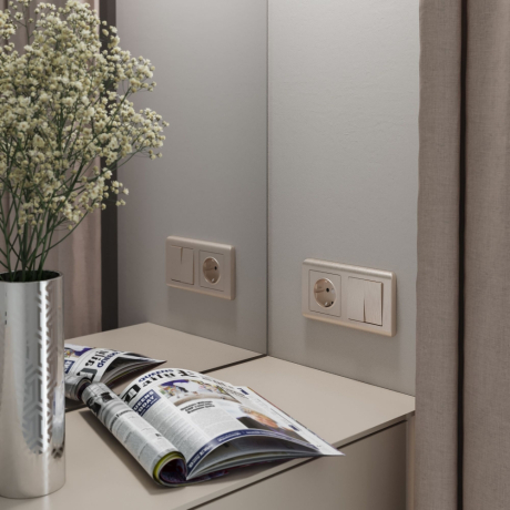 Розетка с заземлением, без рамки Werkel шампань рифленый W1171010