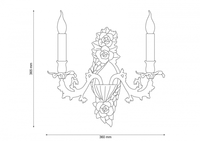 Бра в комплекте с Led лампами Lucia Tucci Firenze W1780.2 Antique Gold+Lamps 