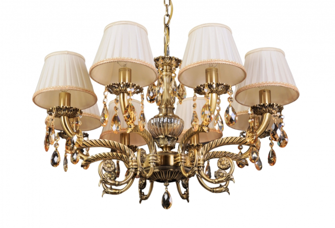 Подвесная люстра Abrasax Sylvia L.8110-8BR CRISTAL-SHADE 