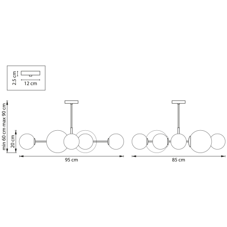 Люстра на штанге Lightstar с поддержкой Маруся Croco 815480 