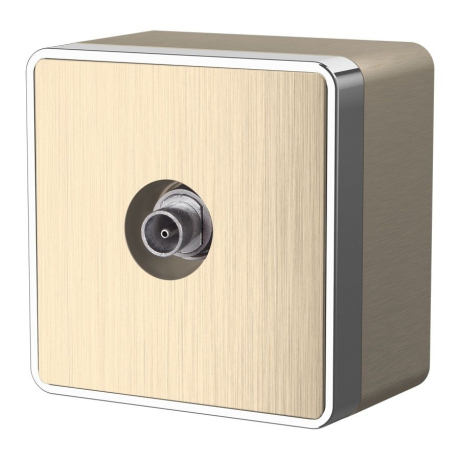 ТВ-розетка оконечная без рамки Werkel Gallant (шампань рифленый) W5083010 