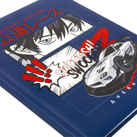 Нарушена упаковка!  <604248> Дневник 1-4 класс 48 л., кожзам (твердая с поролоном), печать, аппликация, ЮНЛАНДИЯ, "Аниме", 106214