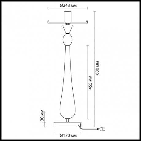 Основание для настольной лампы Odeon Light Tower E27 60Вт K 4889/1T