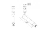 Магнитный LED светильник 5W 3000К для модульной системы Hubble Donolux DL20232M5W1 Black
