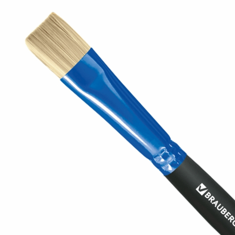 Нарушена упаковка!  <603454> Кисть щетина, плоская № 14, BRAUBERG PREMIUM, 200998 (200998)